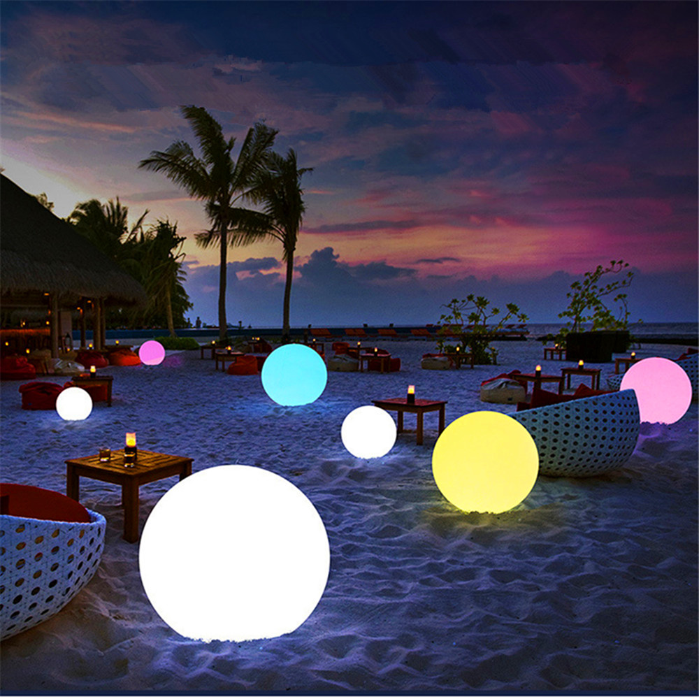 Outdoor Lighting Construction - Rechargeable LED Glowing Ball Light for