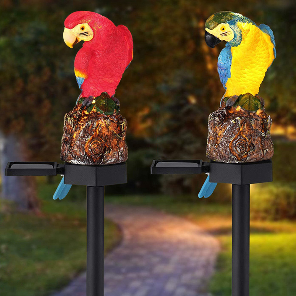 Outdoor Lighting Yard Stakes - 1pc Solar Lawn Lamp, Parrot Outdoor