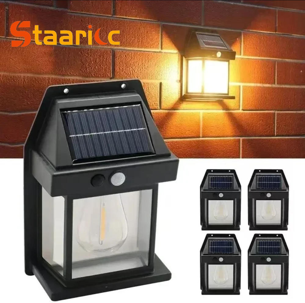 Outdoor Lighting Construction - Outdoor Solar Tungsten Wall Light with