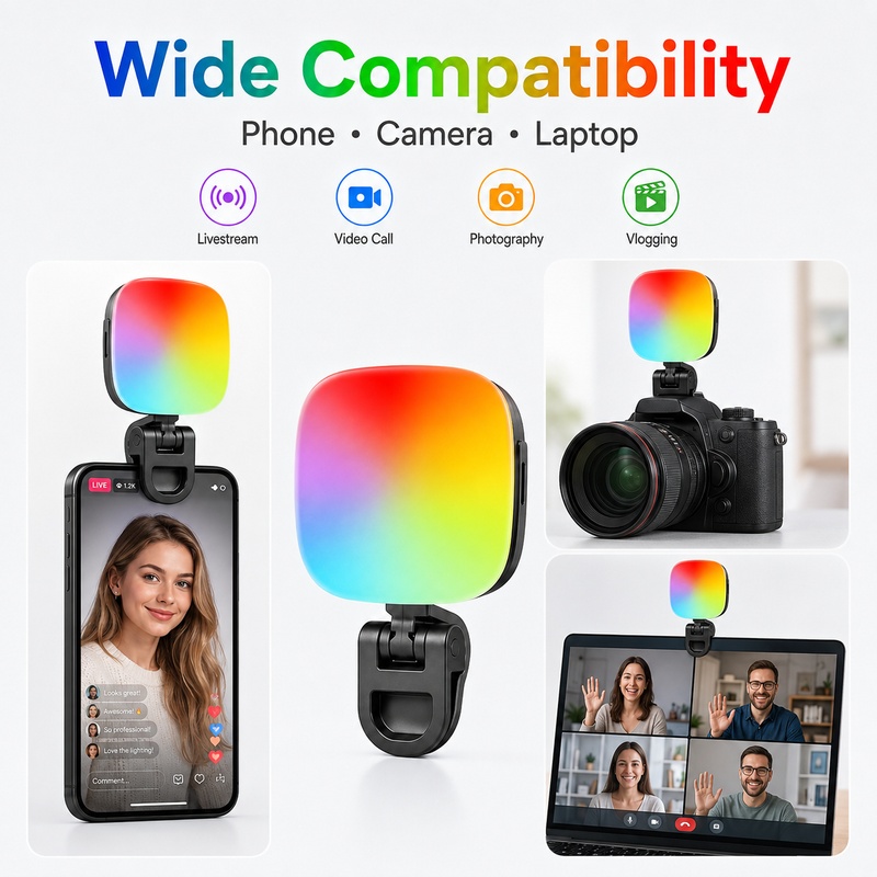 Outdoor Lighting And Camera - Portable RGB LED Fill Light Pocket