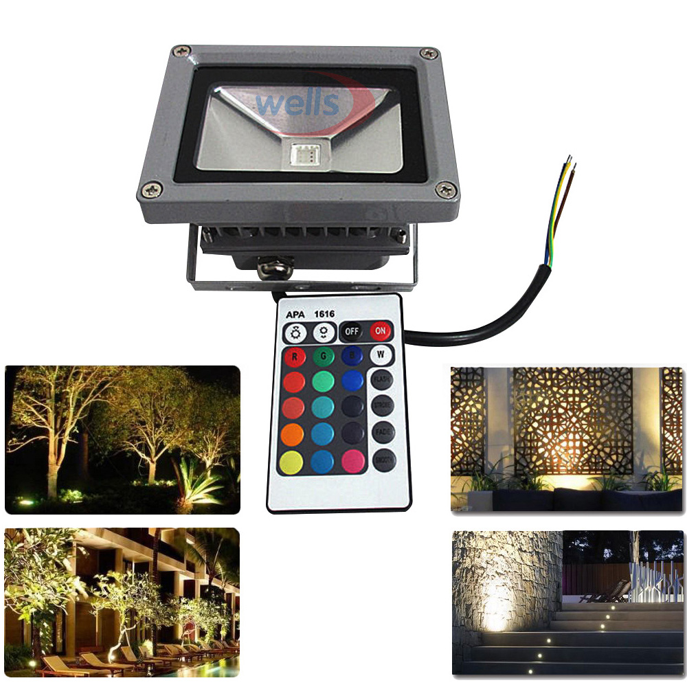 Zumtobel Outdoor Lighting - 10W LED Flood Light White/Warm White/Red/Green/Blue/RGB