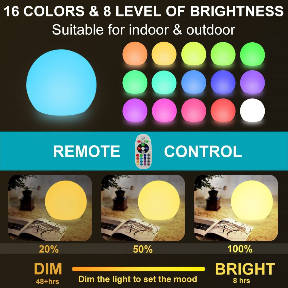Rechargeable LED Glowing Ball  - огляд і ціна Outdoor Lighting Construction