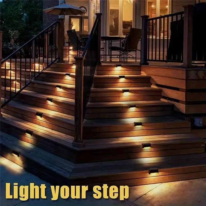 AT02-Solar Ledstep Lights 16 P - огляд і ціна Outdoor Lighting On Stairs