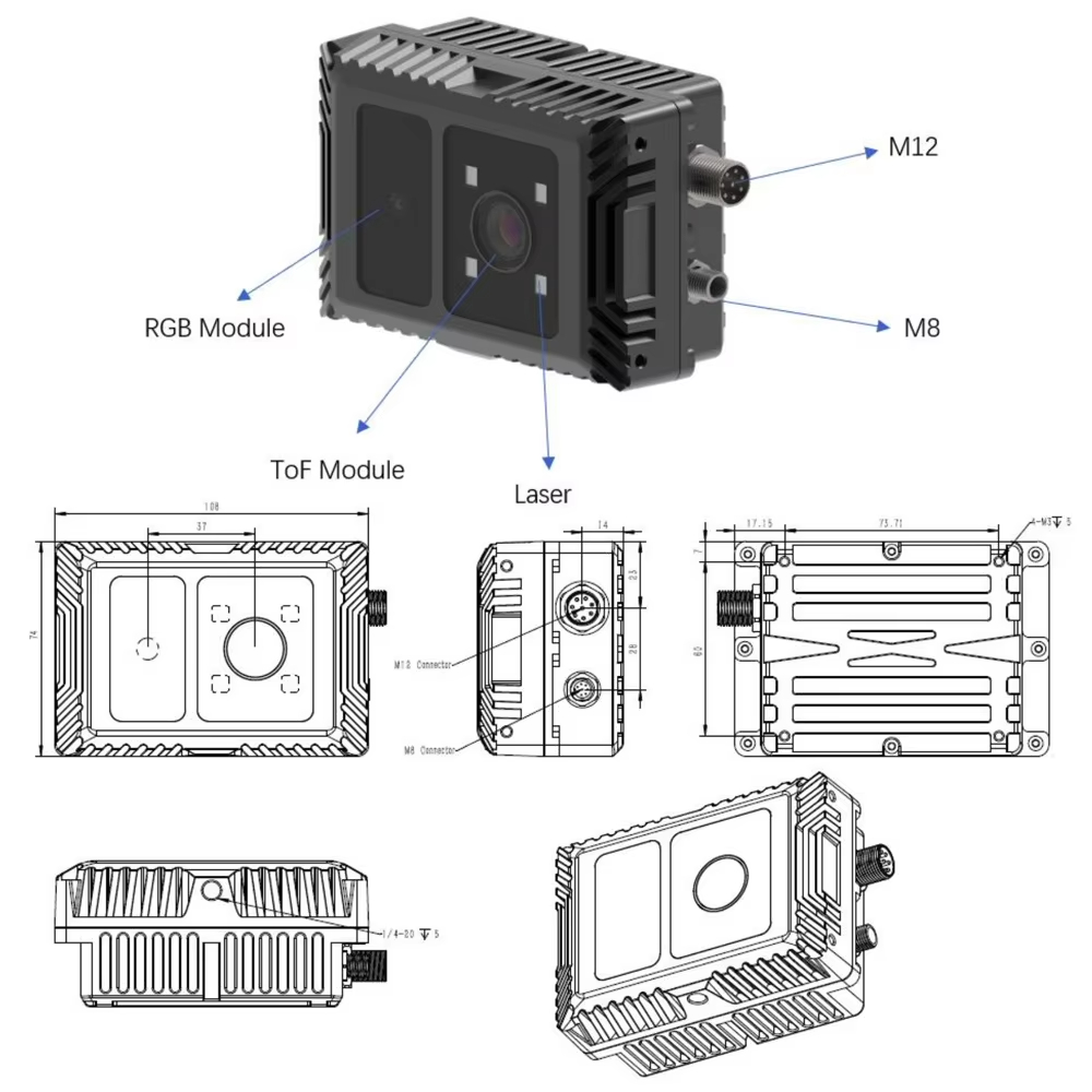 CS40pro 10m 3D ToF Solid State - огляд і ціна Outdoor Lighting And Camera