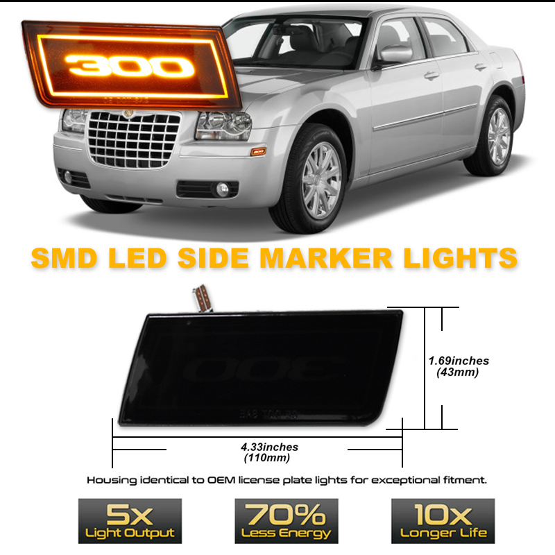 2PCS LED Side Marker Light Amb - огляд і ціна Outdoor Lighting Yellow