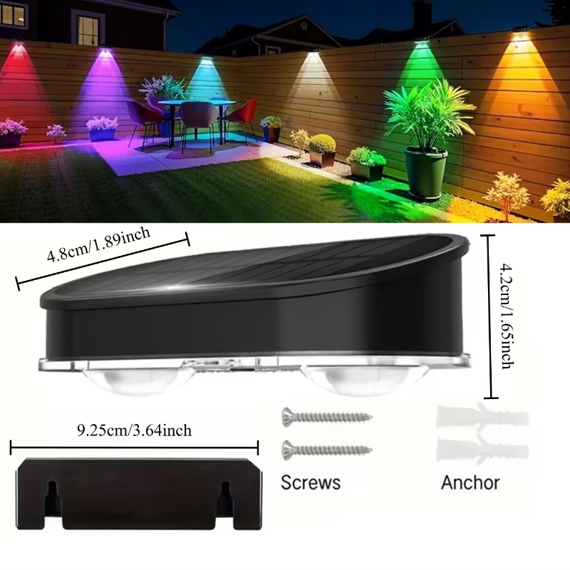 RGB Solar Fence Light IP44, 8  - огляд і ціна Landscape Spike Light
