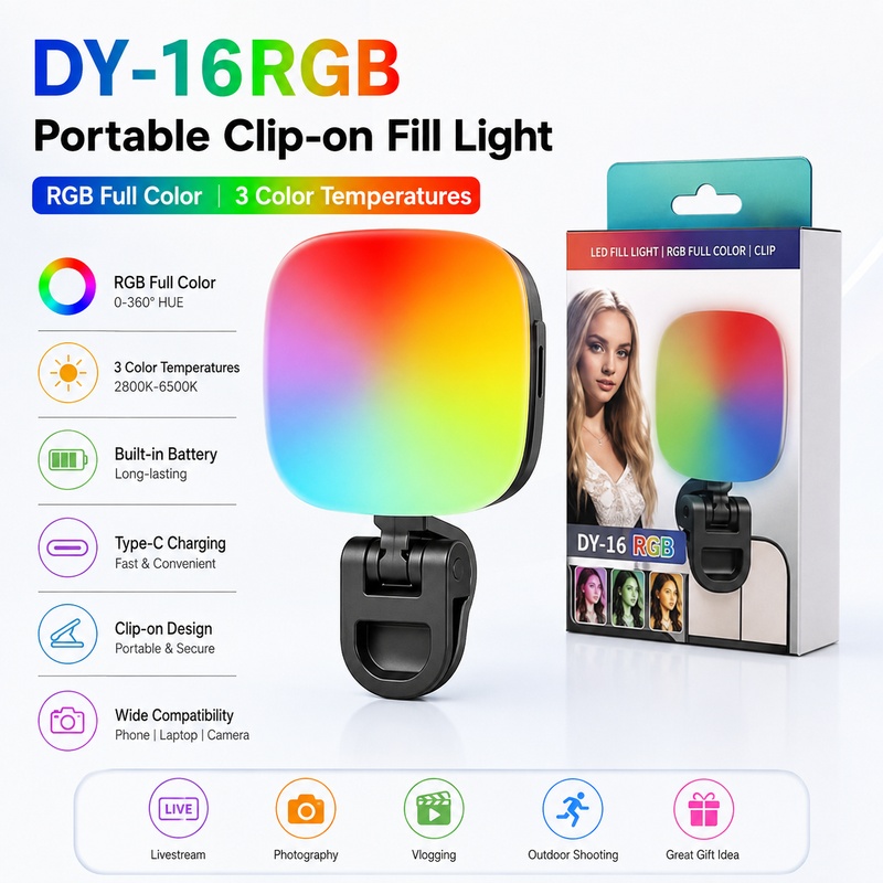 Portable RGB LED Fill Light Po - огляд і ціна Outdoor Lighting And Camera