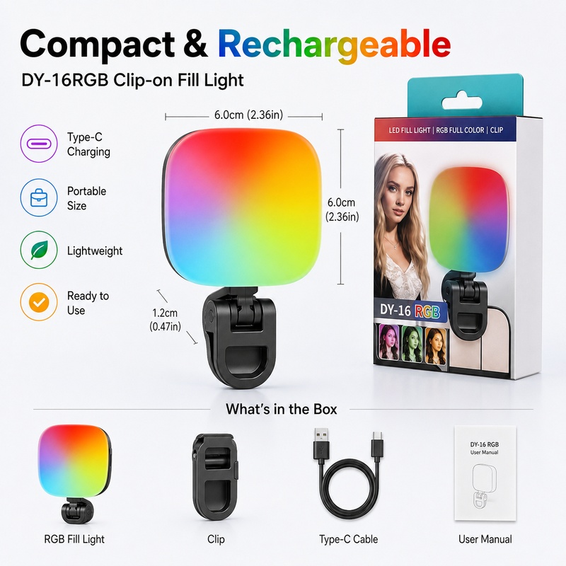 Portable RGB LED Fill Light Po - огляд і ціна Outdoor Lighting And Camera
