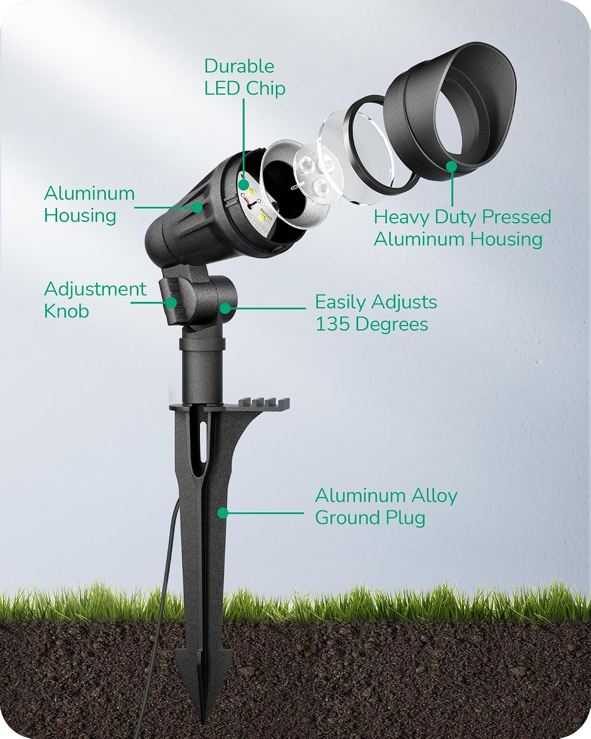 Low Voltage Spotlight Aluminum - огляд і ціна Outdoor Lighting Spotlight