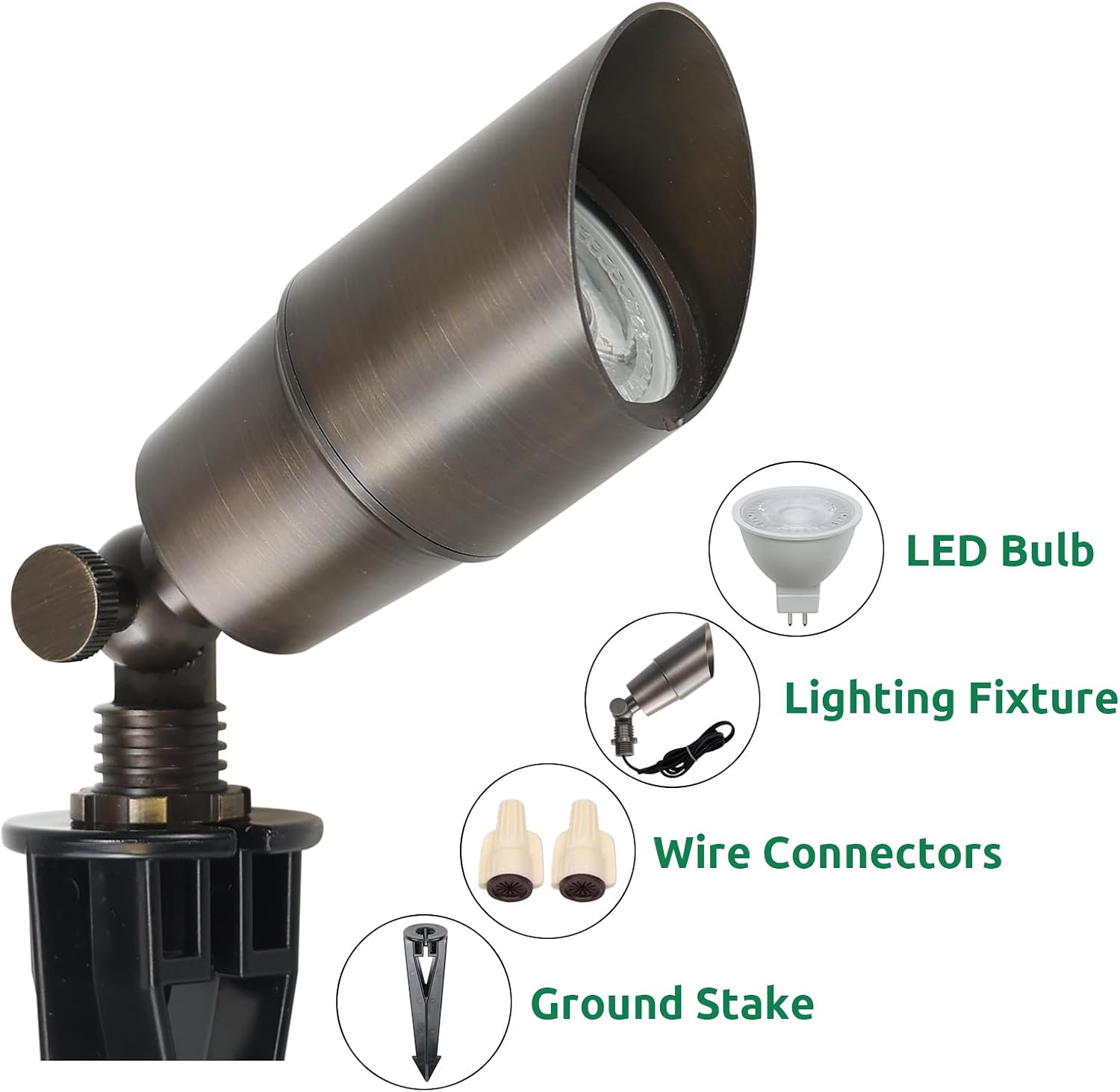 Solid Brass Landscape LED Spot - огляд і ціна Outdoor Lighting Spotlight