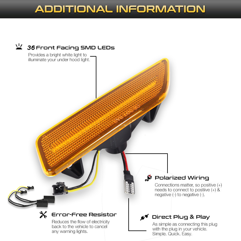 2pcs Mercedes C219/W219 CLS350 - огляд і ціна Outdoor Lighting Yellow