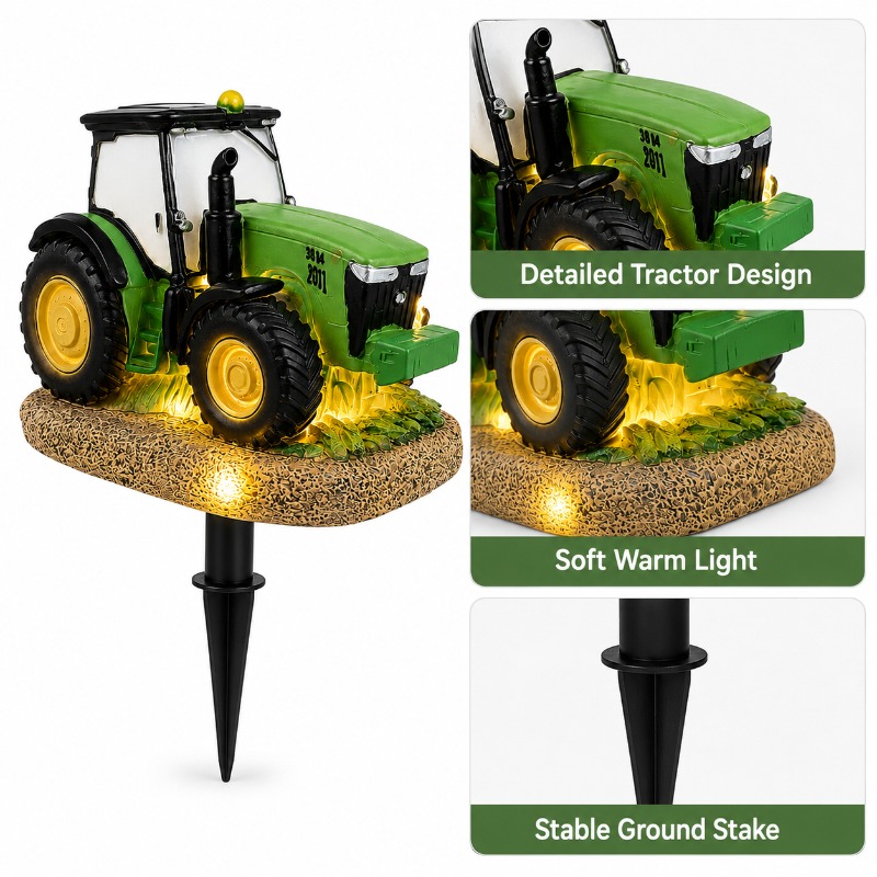 Solar Tractor Garden Stake Lig - огляд і ціна Outdoor Lighting Yard Stakes