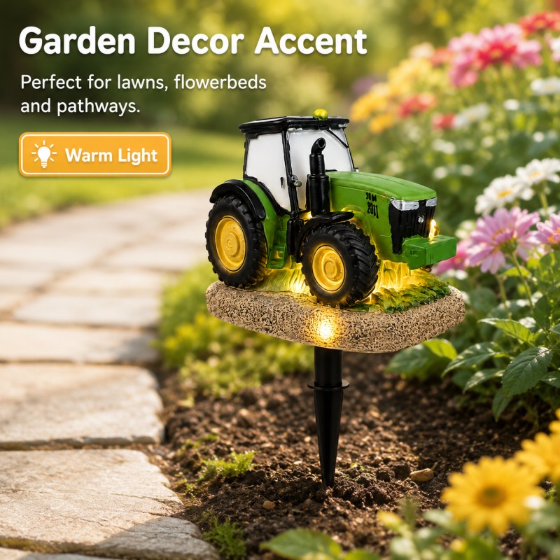 Solar Tractor Garden Stake Lig - огляд і ціна Outdoor Lighting Yard Stakes