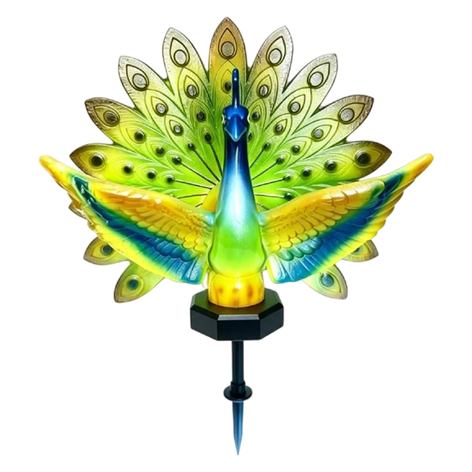 Peacock Solar Stake Sculpture  - огляд і ціна Outdoor Lighting Yard Stakes