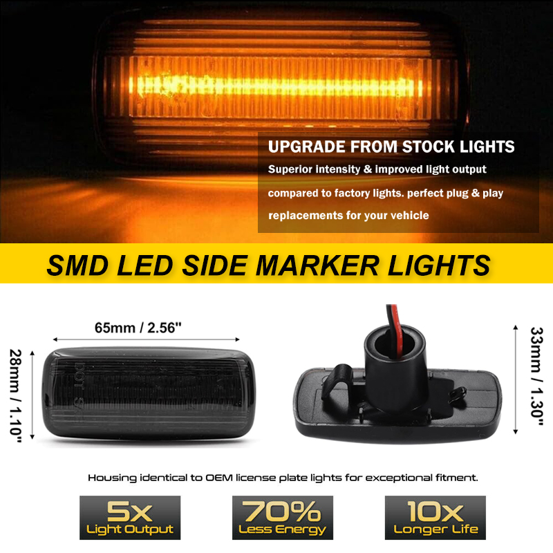 2xDynamic LED Side Marker Ligh - огляд і ціна Outdoor Lighting Yellow