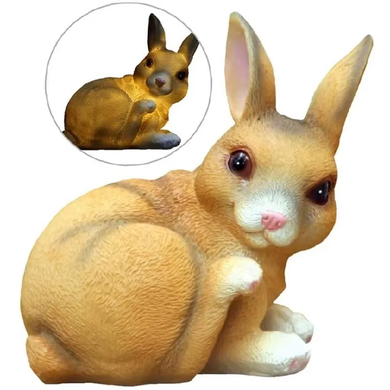 Solar Powered Resin Rabbit Gar - огляд і ціна Outdoor Lighting Yard Stakes