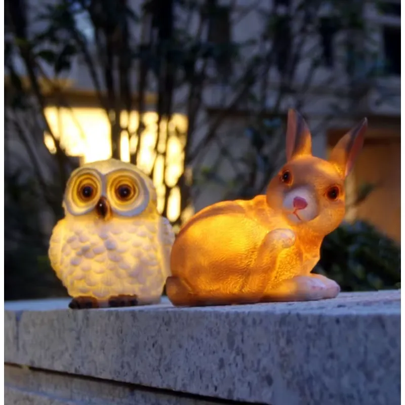 Solar Powered Resin Rabbit Gar - огляд і ціна Outdoor Lighting Yard Stakes