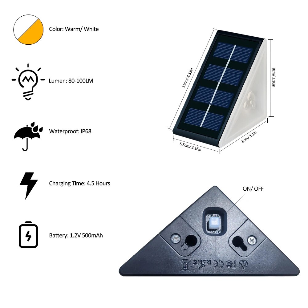 IP67 Waterproof Solar Step Lig - огляд і ціна Outdoor Lighting On Stairs