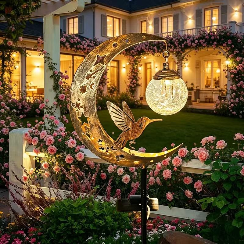 Solar Lawn Light Iron Hummingb - огляд і ціна Outdoor Lighting Yard Stakes